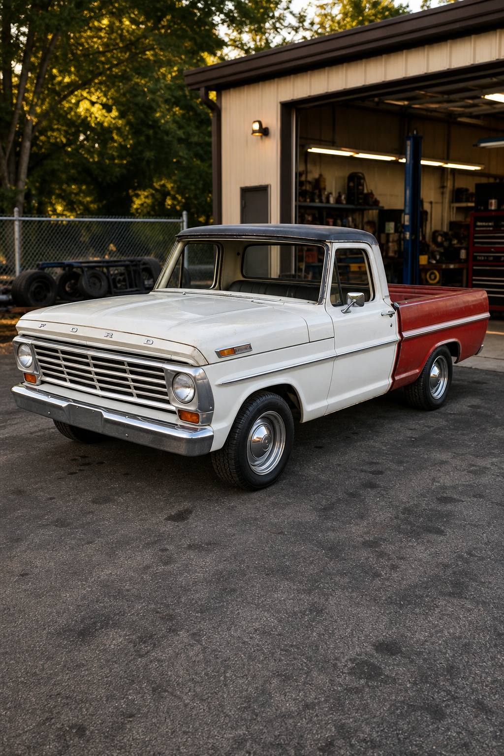 no drivetrain 1967 Ford F 100 Project AI restoration vision