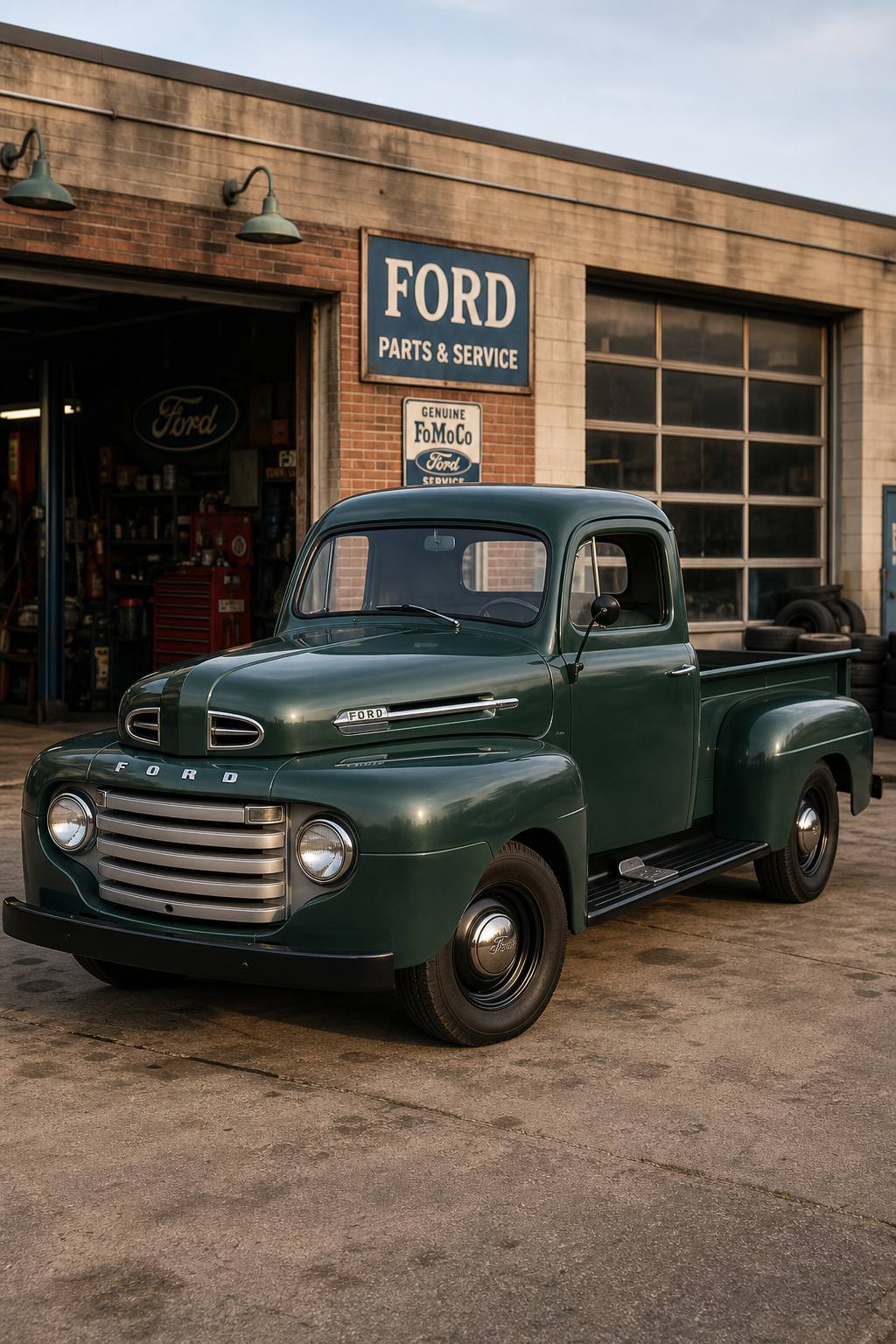 solid 1950 Ford F1 Pickup project AI restoration vision