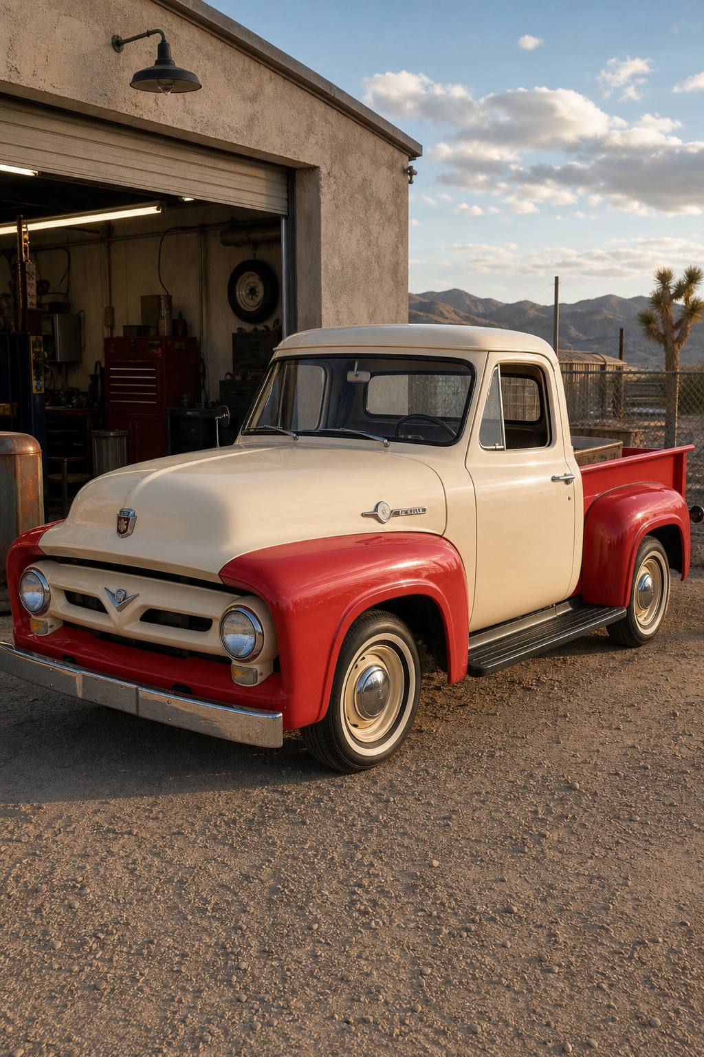 clean sheetmetal 1955 Ford F 100 Project AI restoration vision