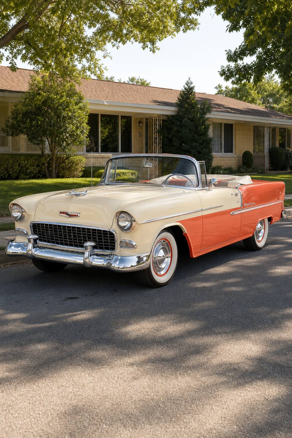 solid 1955 Chevrolet Bel Air Convertible project AI restoration vision
