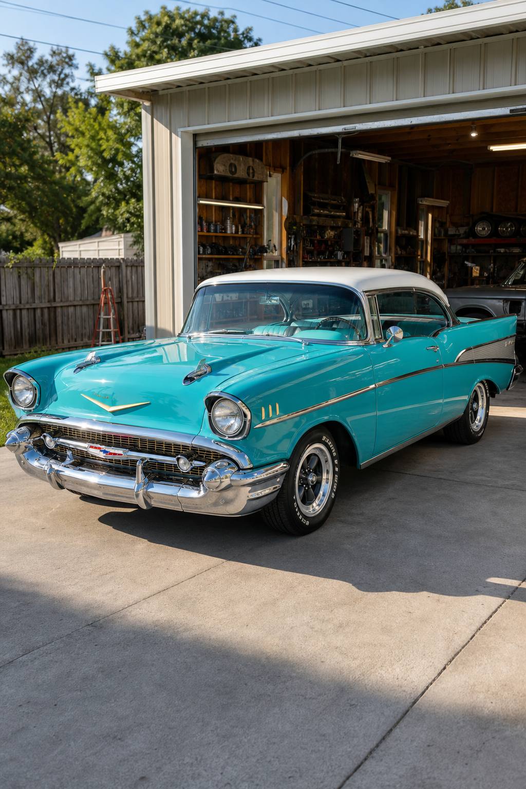 hard work done 1957 Chevrolet Bel Air project AI restoration vision