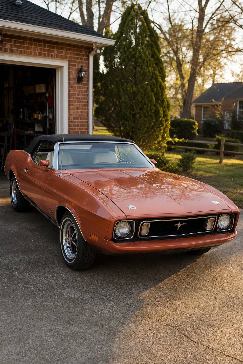 solid 1973 Ford Mustang Convertible project AI restoration vision
