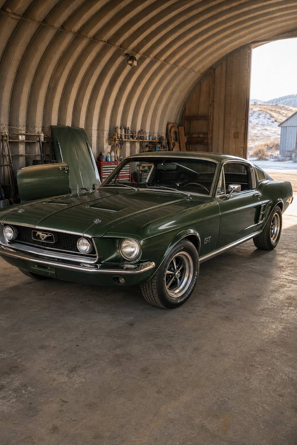 hard work done 1967 Ford Mustang project AI restoration vision