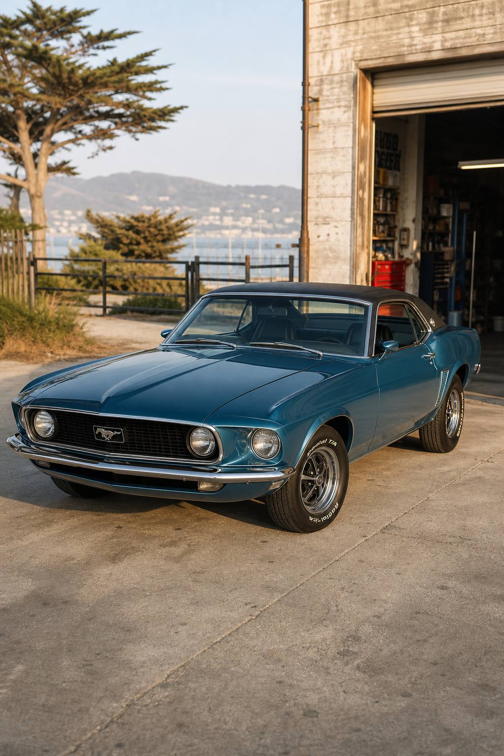 usual rust 1969 Ford Mustang project AI restoration vision