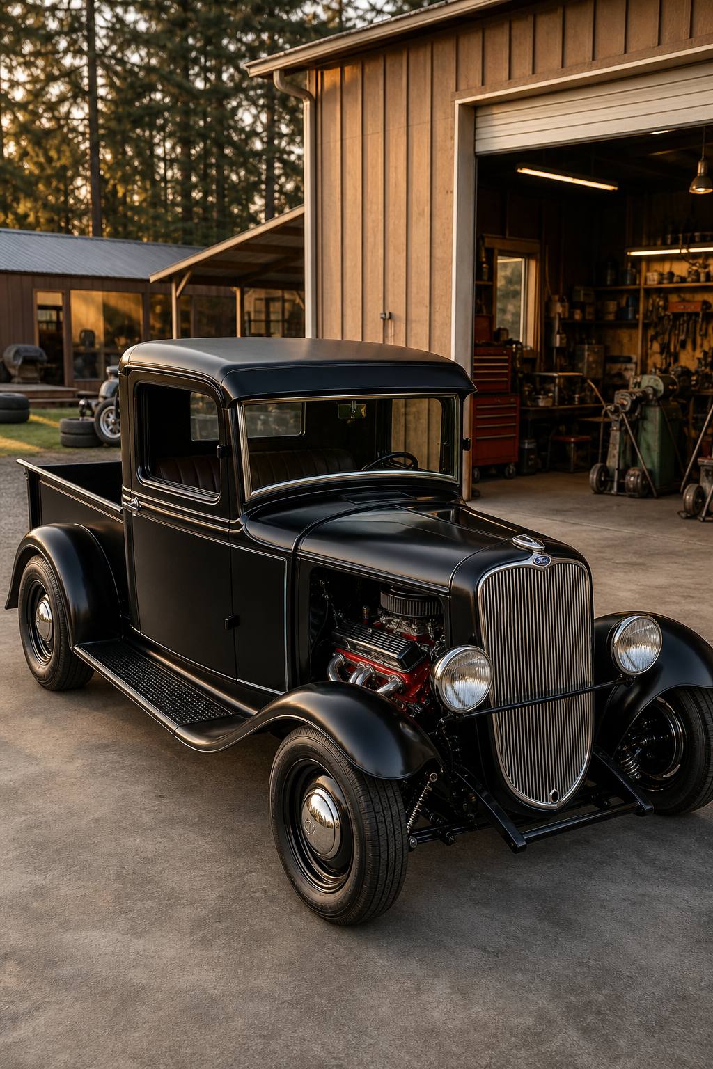 roller 1934 Ford Pickup Hot Rod project AI restoration vision