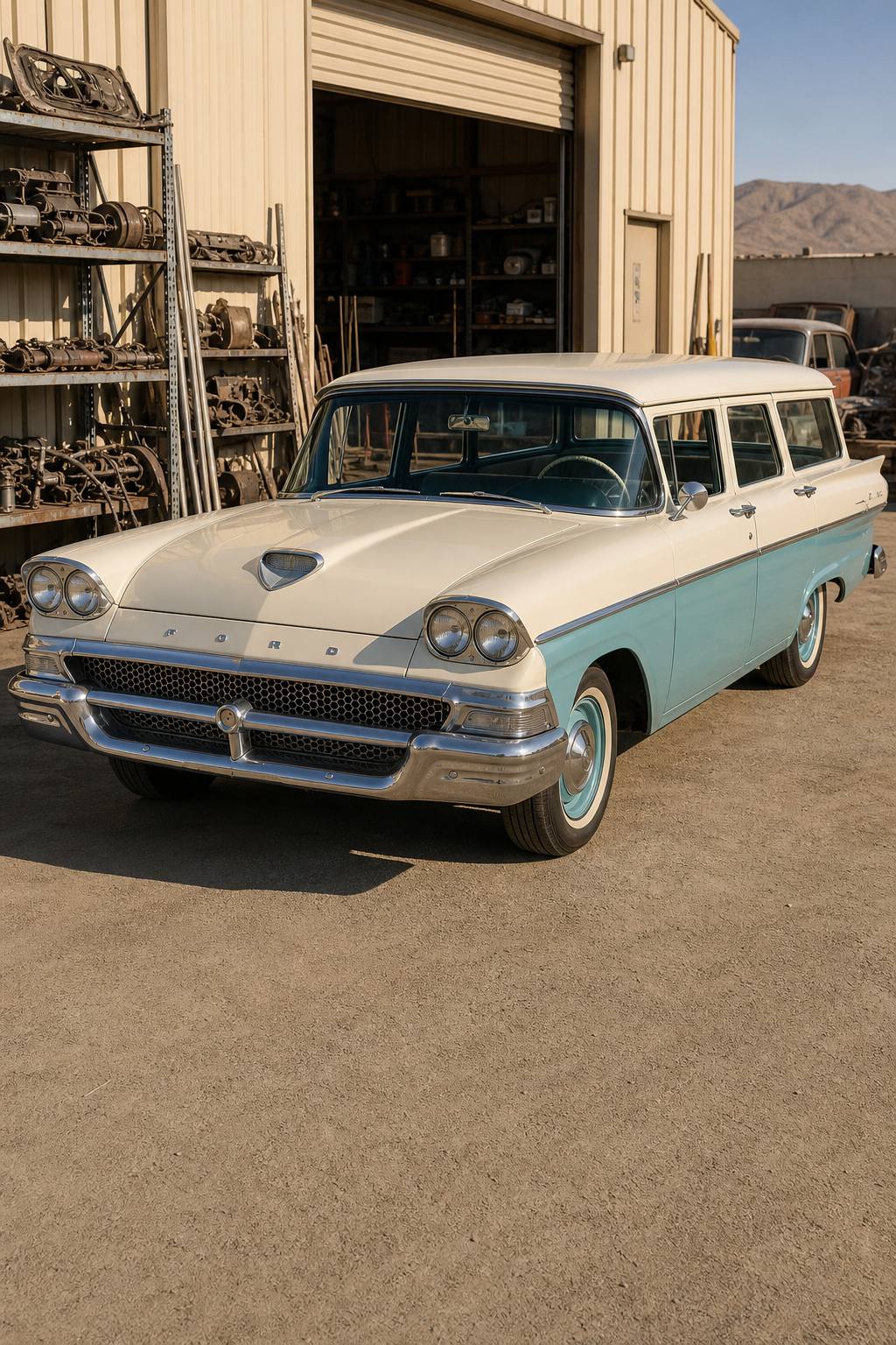 some extra parts 1958 Ford Ranch Wagon Project AI restoration vision