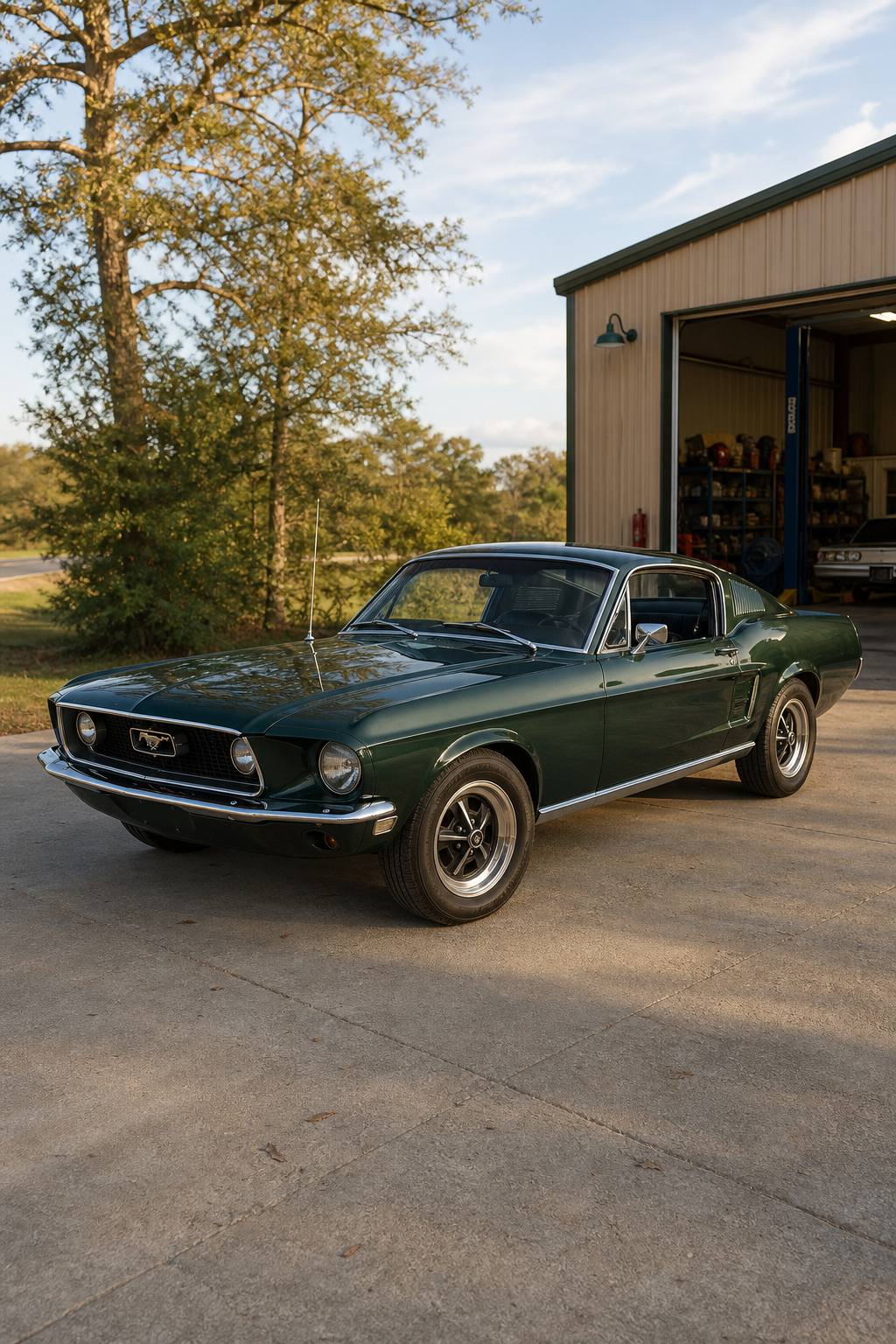 1968 Ford Mustang Fastback Project Eleanor/Bullitt AI restoration vision