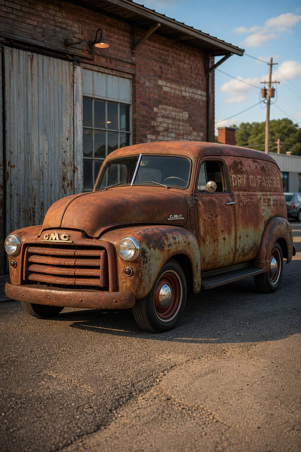 vintage 1949 GMC Panel TRUCK project AI restoration vision