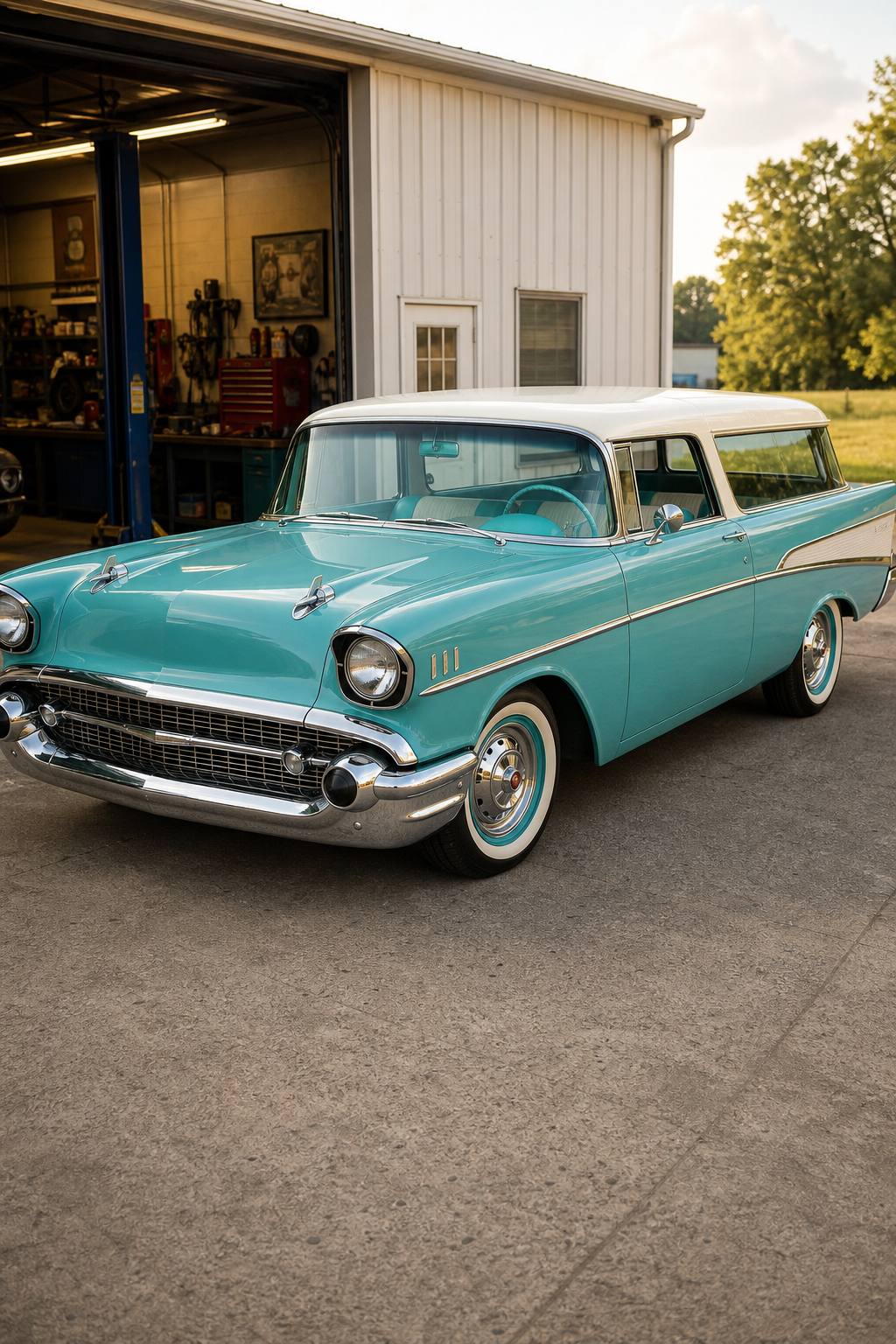 custom build 1957 Chevrolet Bel Air project AI restoration vision