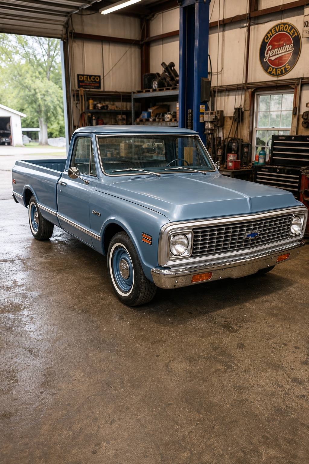 new parts 1971 Chevrolet C 10 project AI restoration vision