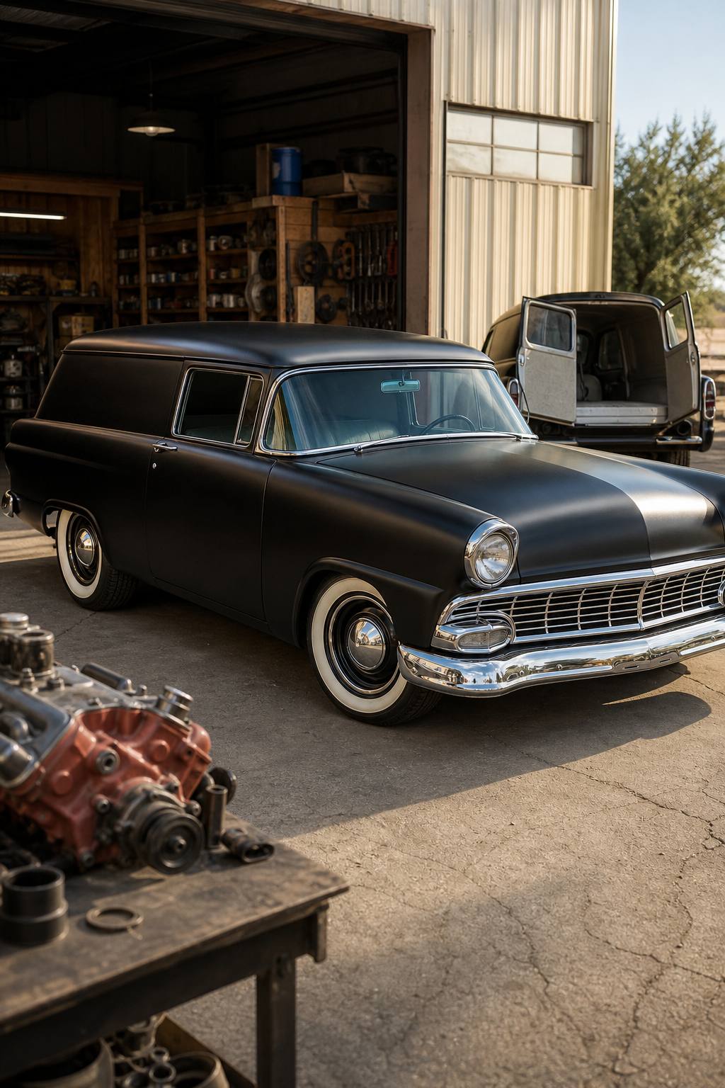 surface rust 1956 Ford Sedan Delivery project AI restoration vision