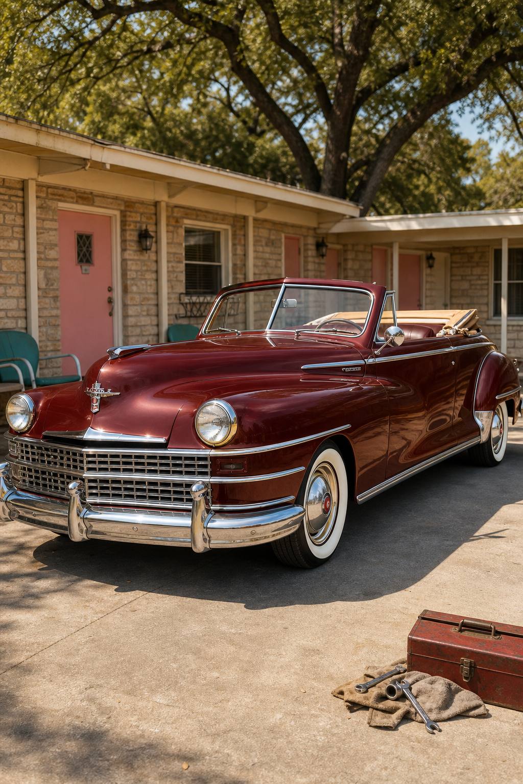 solid 1948 Chrysler Windsor Convertible project AI restoration vision