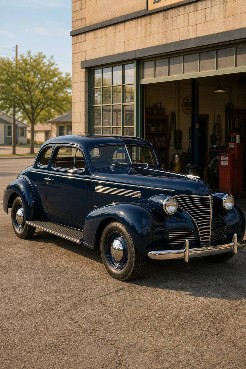solid 1939 Chevrolet Master 85 Coupe project AI restoration vision