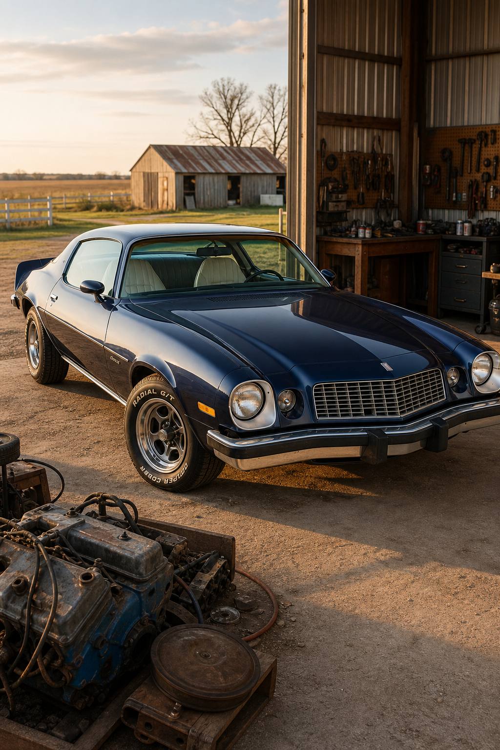 barn find 1977 Chevrolet Camaro project AI restoration vision