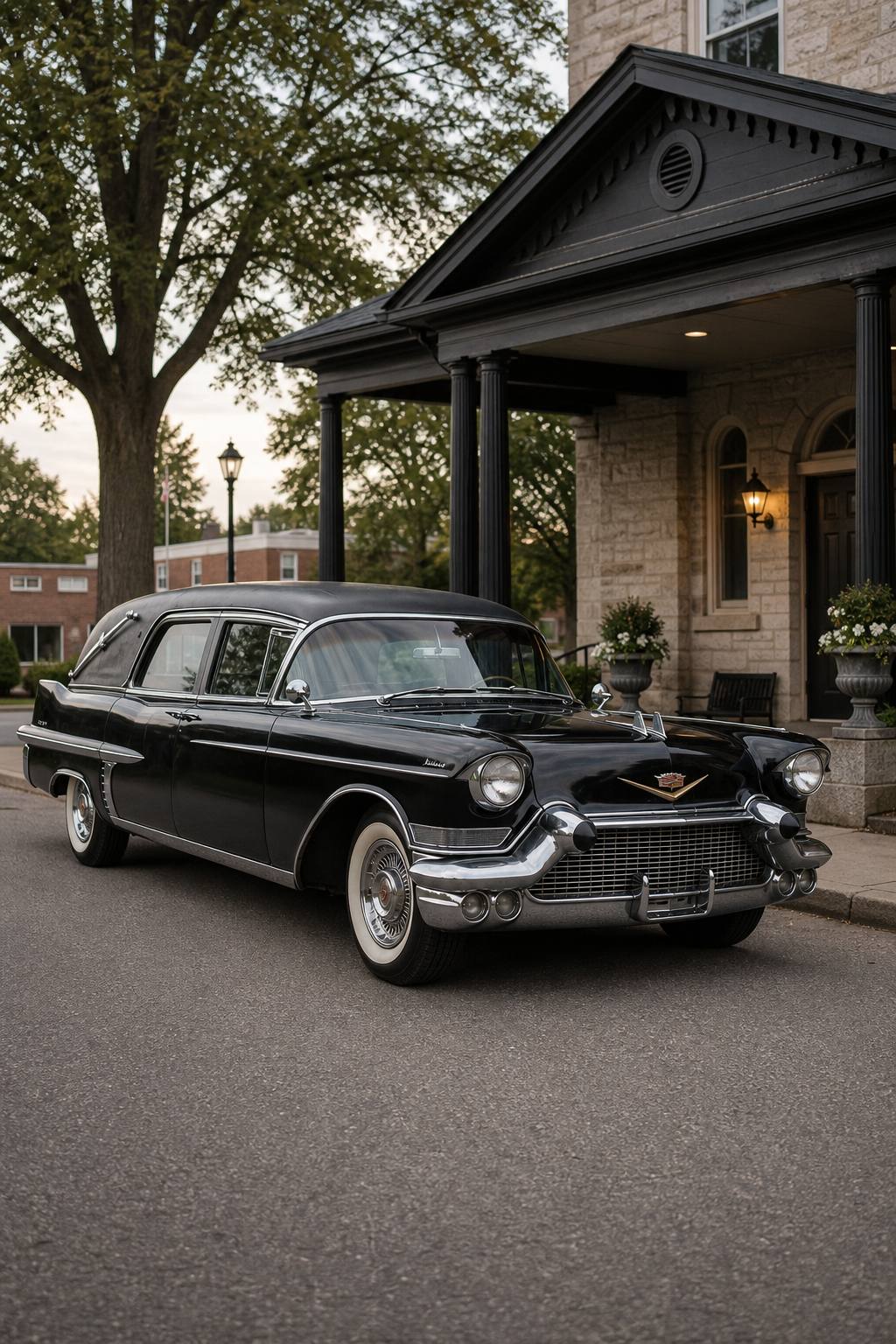 vintage 1957 Cadillac DeVille hearse project AI restoration vision