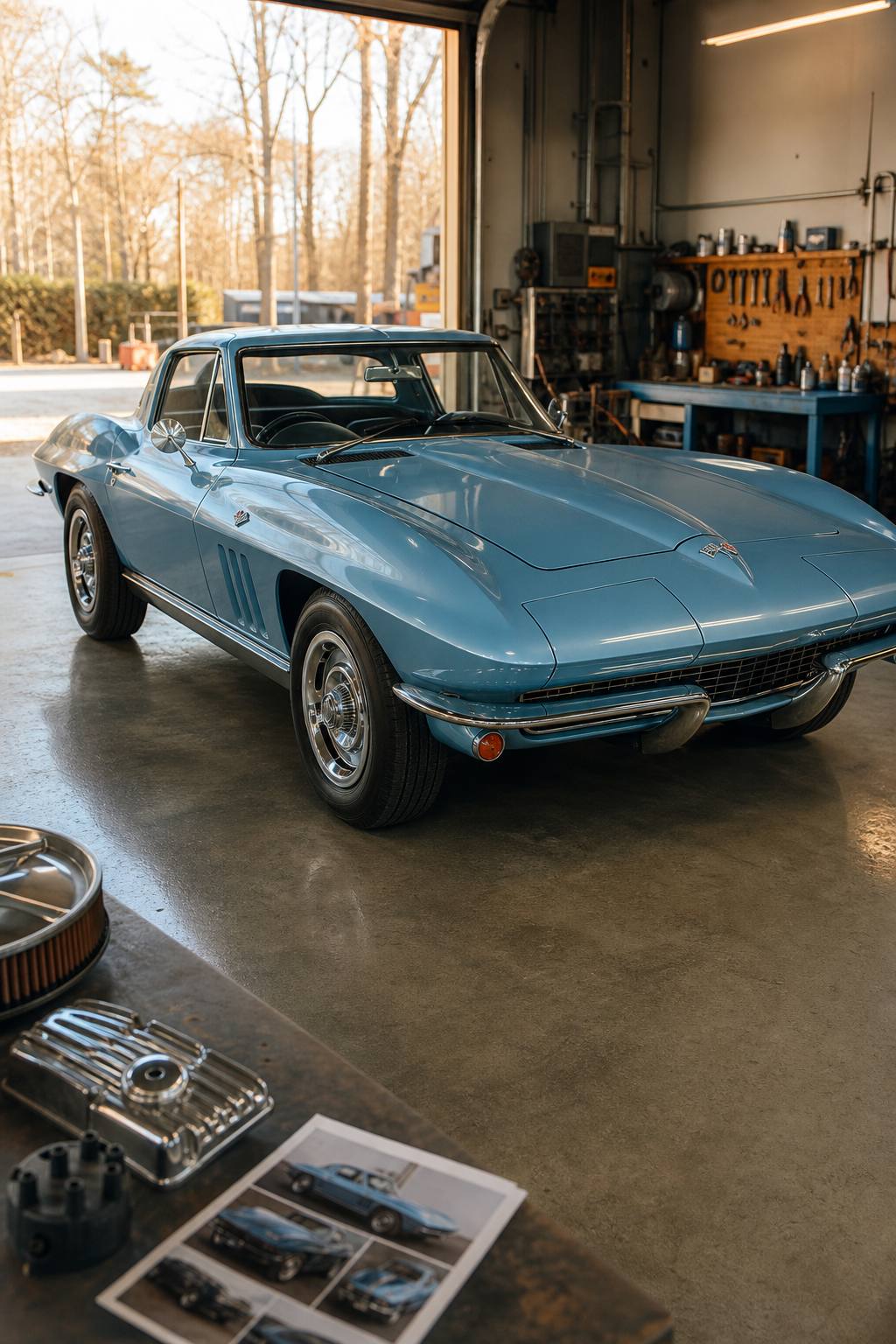barn find 1965 Chevrolet Corvette project AI restoration vision