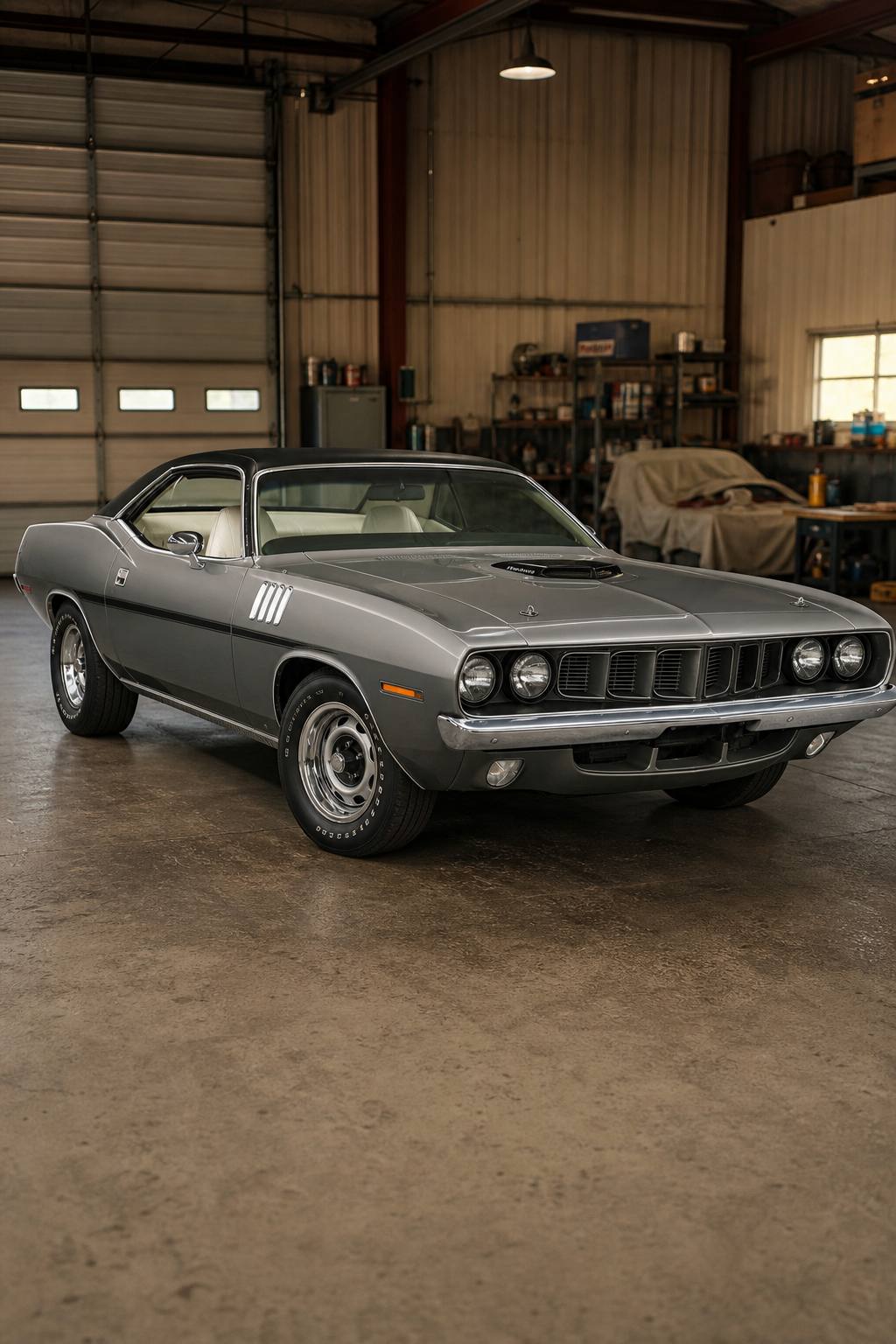 rare 1971 Plymouth Barracuda project AI restoration vision