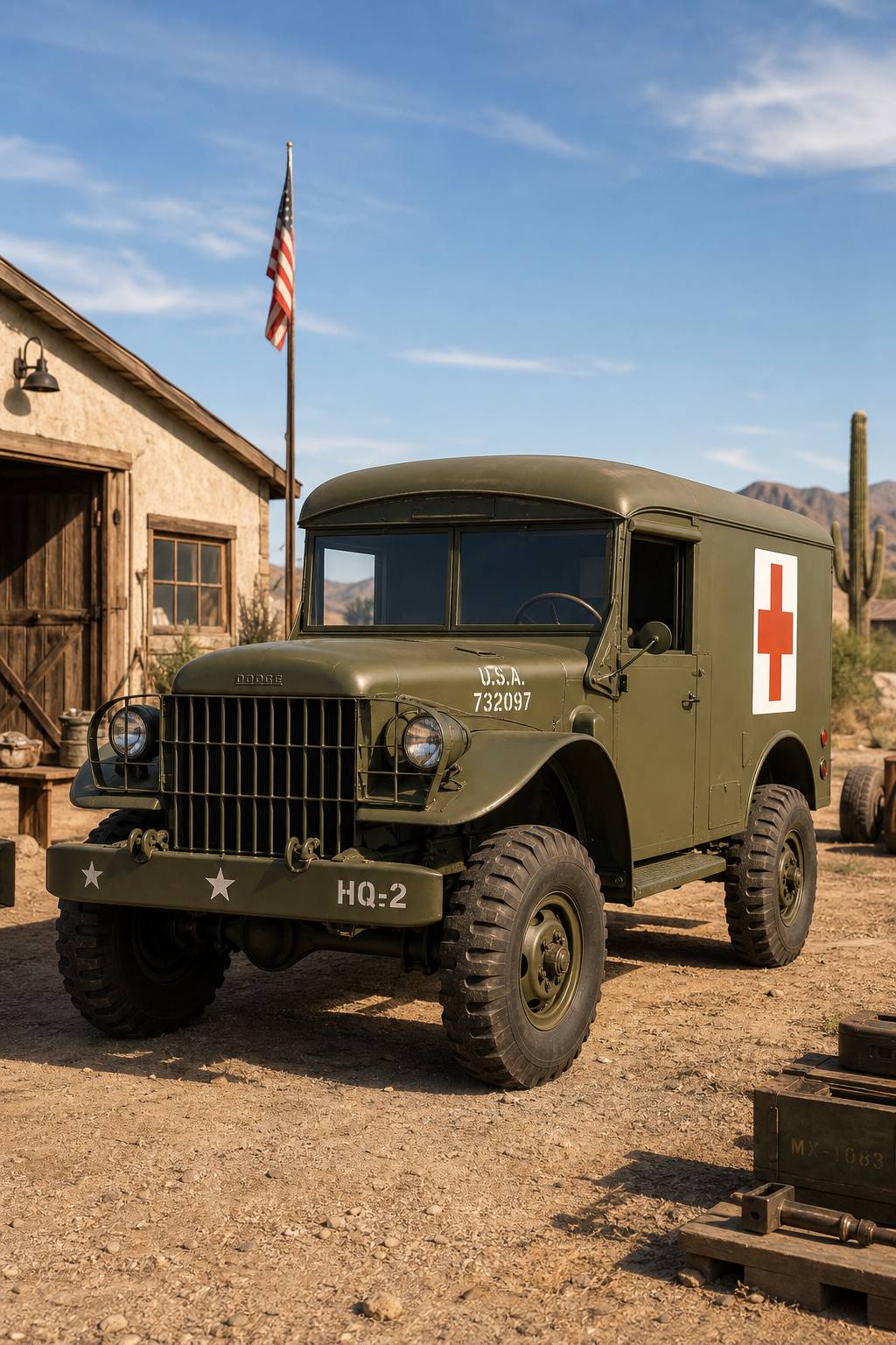 military 1953 Dodge 4X4 Ambulance Project AI restoration vision