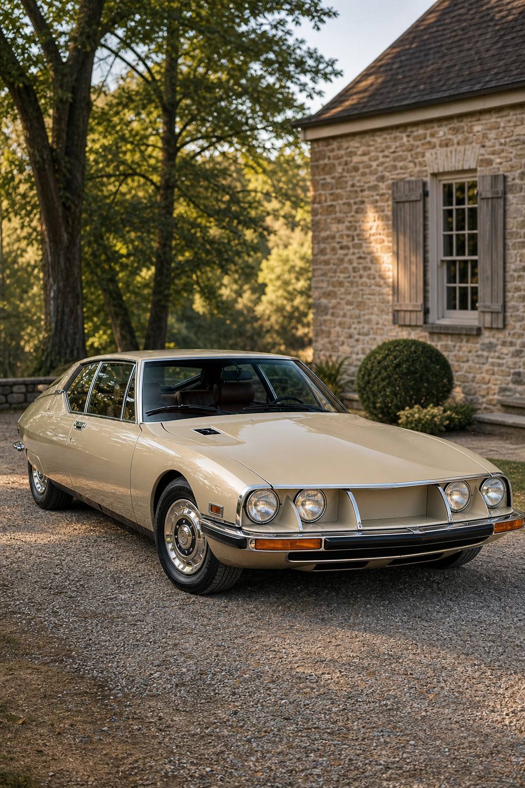 pretty solid 1972 Citroen SM project AI restoration vision