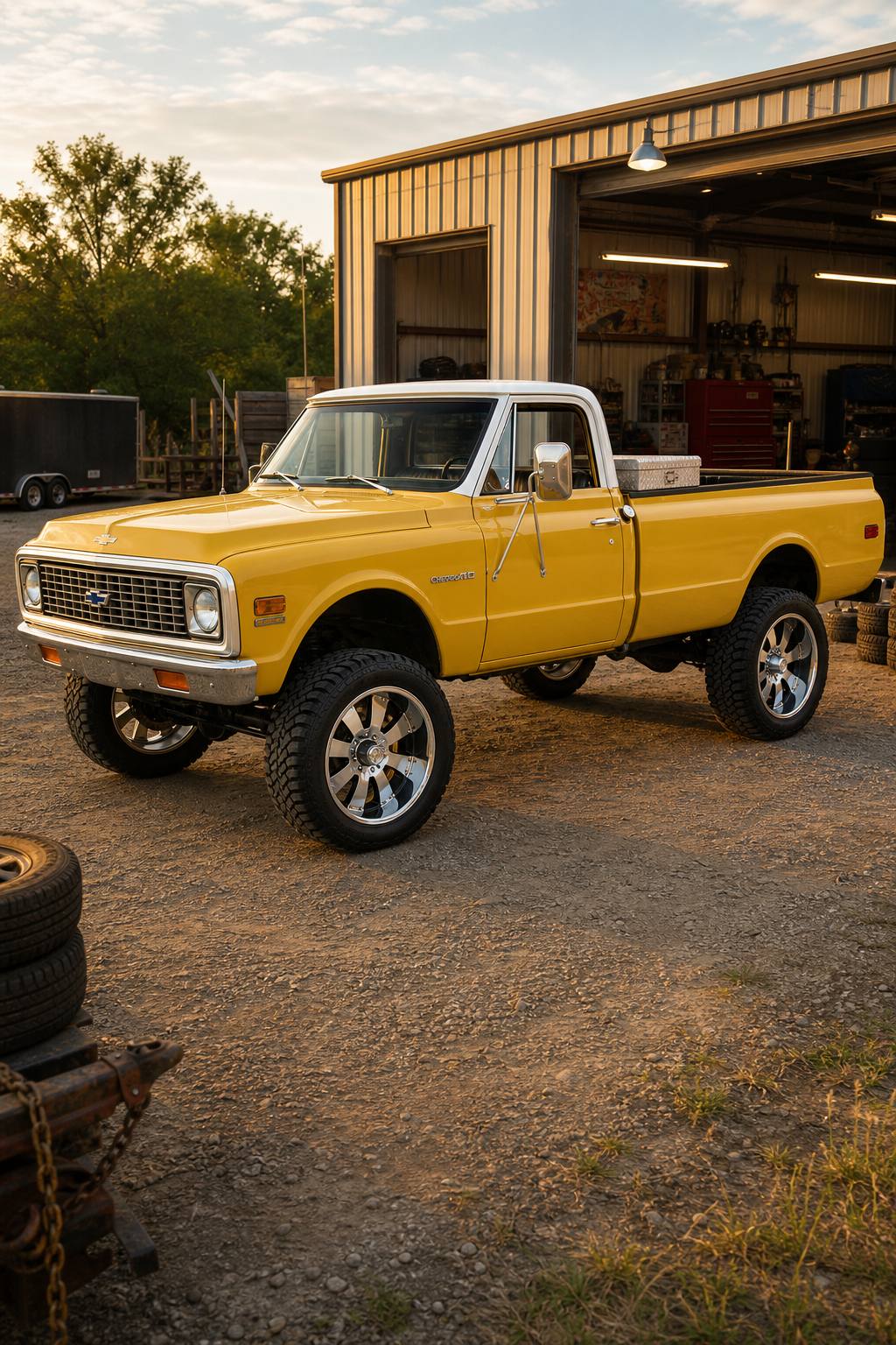 1972 Chevrolet C10 Running Project Truck 4X4 AI restoration vision