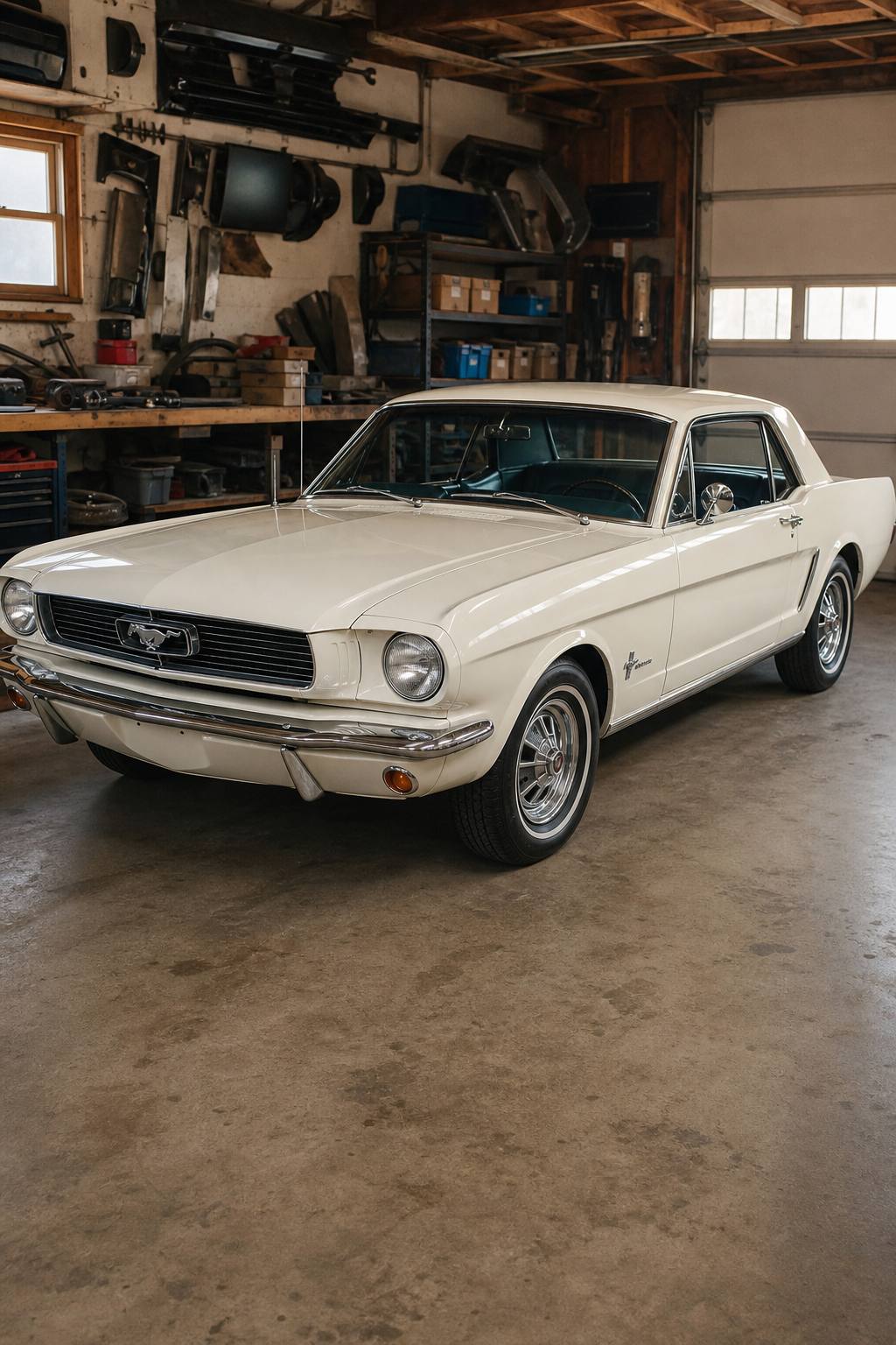 many new parts 1965 Ford Mustang Coupe project AI restoration vision