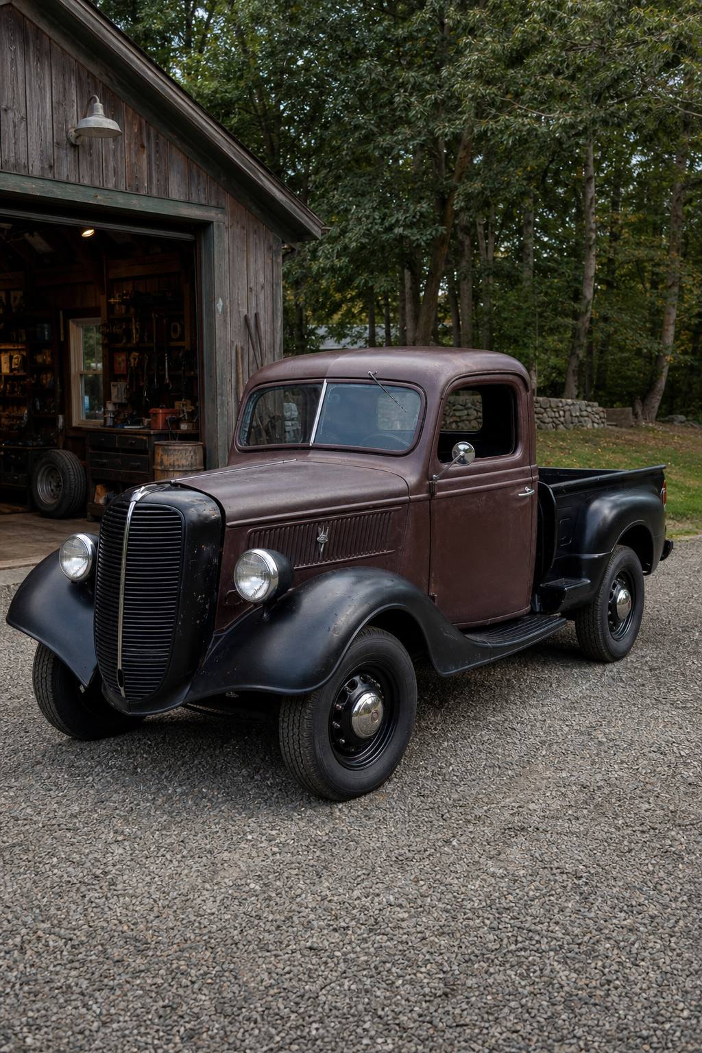 needs work 1937 Ford Pickup rat rod project AI restoration vision