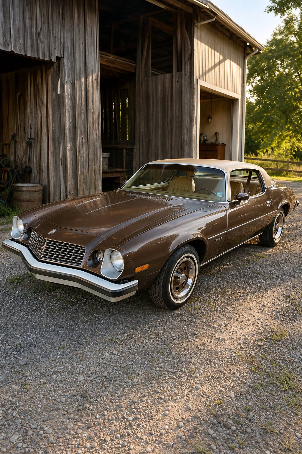 barn find 1975 Chevrolet Camaro project AI restoration vision