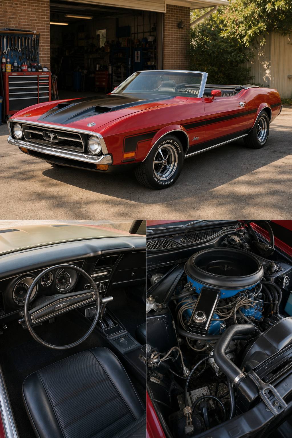 needs work 1972 Ford Mustang Convertible project AI restoration vision