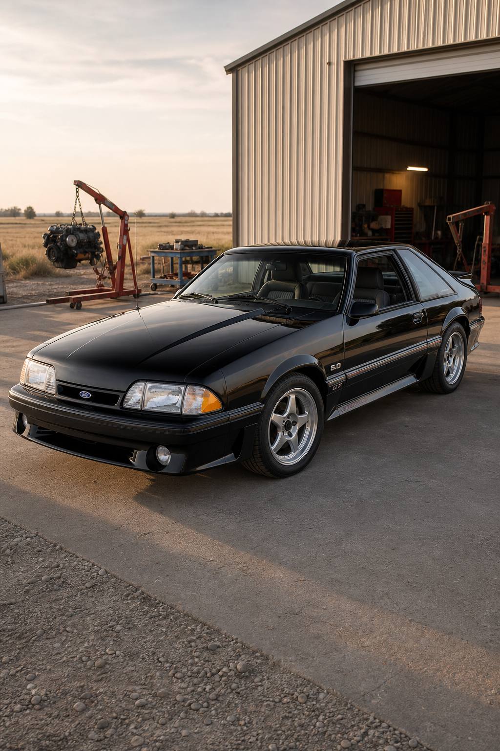 rust free 1987 Ford Mustang project AI restoration vision