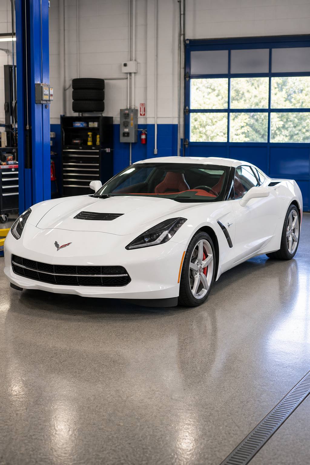 2015 Chevrolet Corvette Stingray 2LT Auto White / Red 5K Bose Leather More AI restoration vision