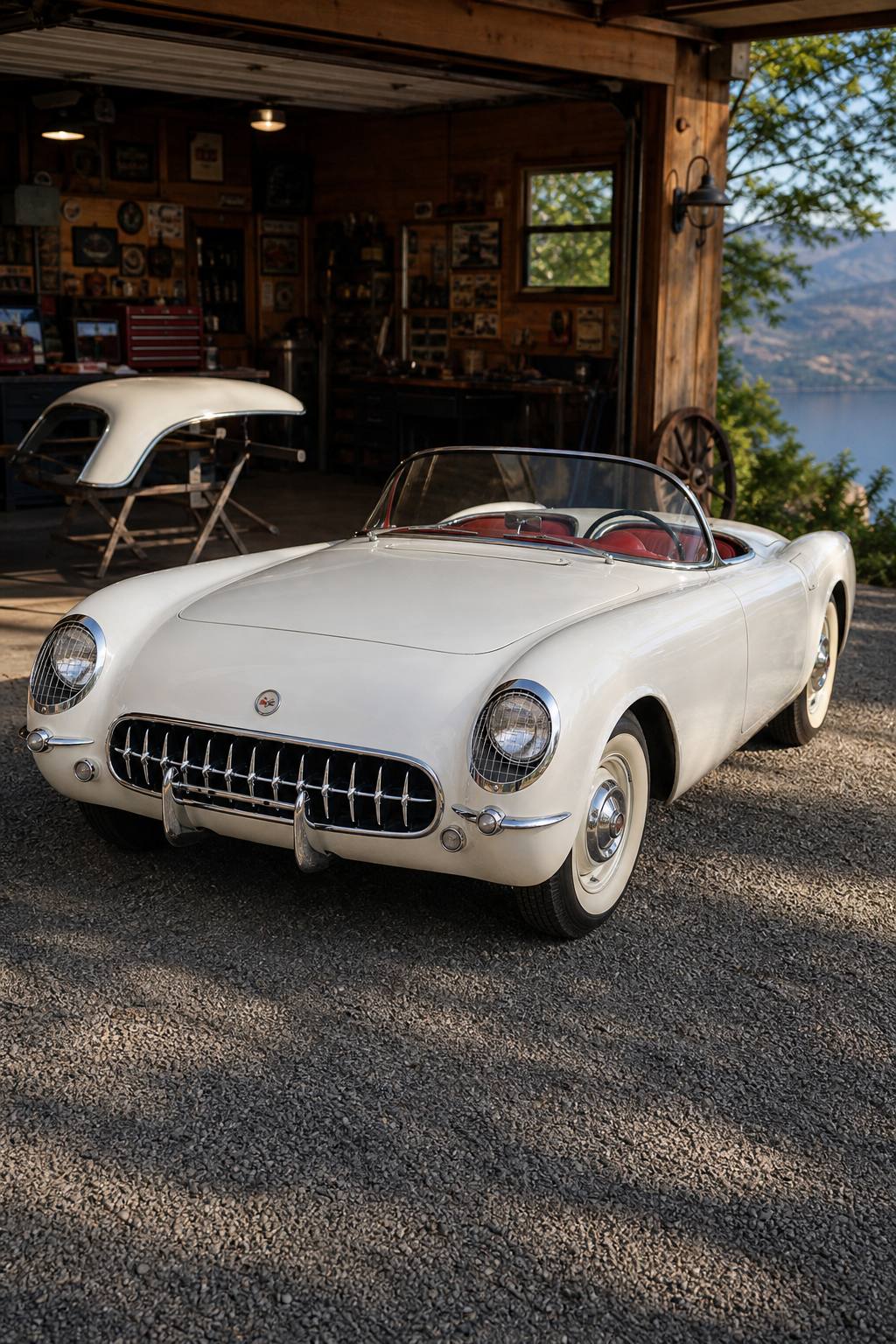 lots of parts 1954 Chevrolet Corvette project AI restoration vision