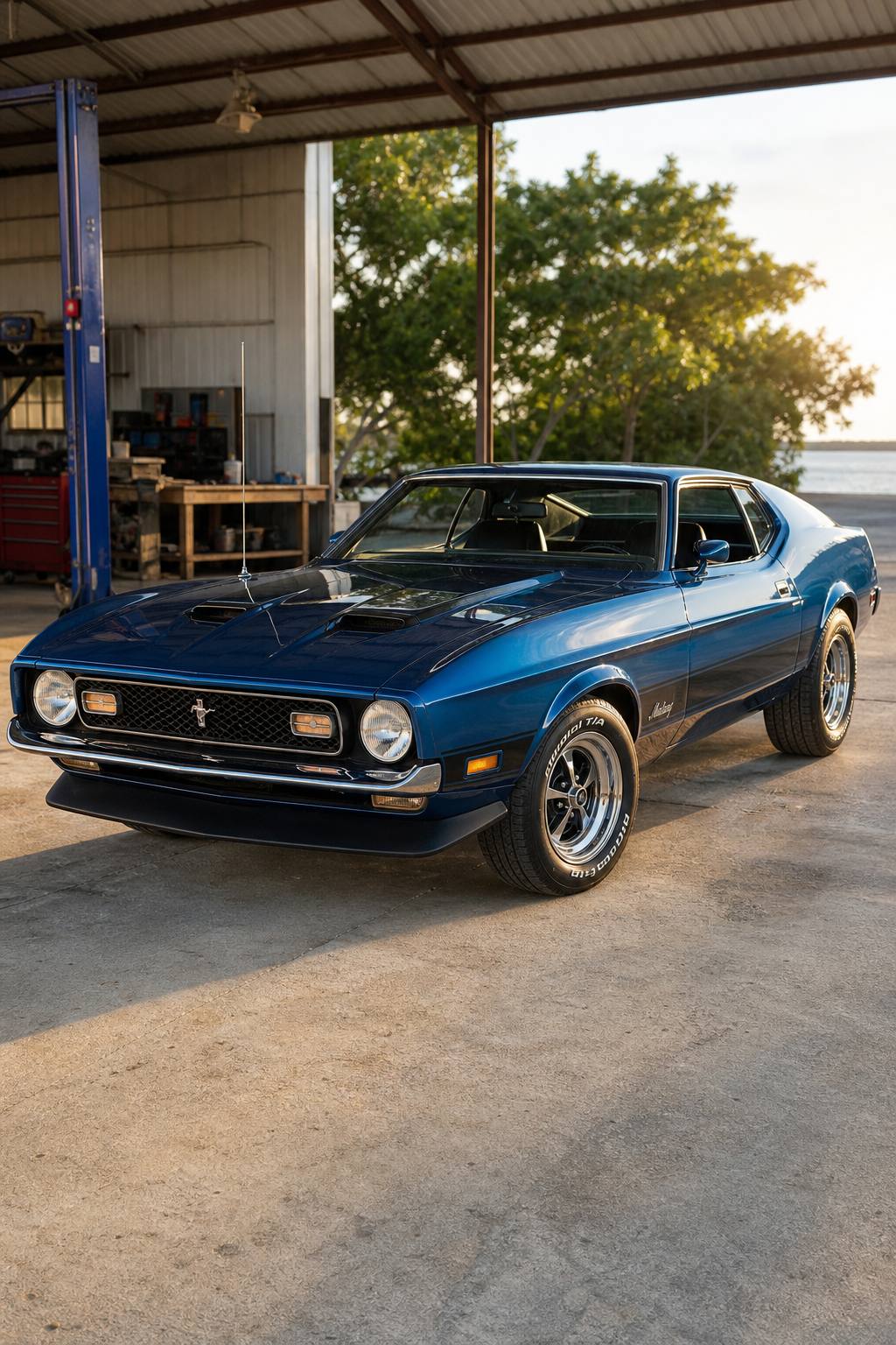 new metal 1971 Ford Mustang project AI restoration vision