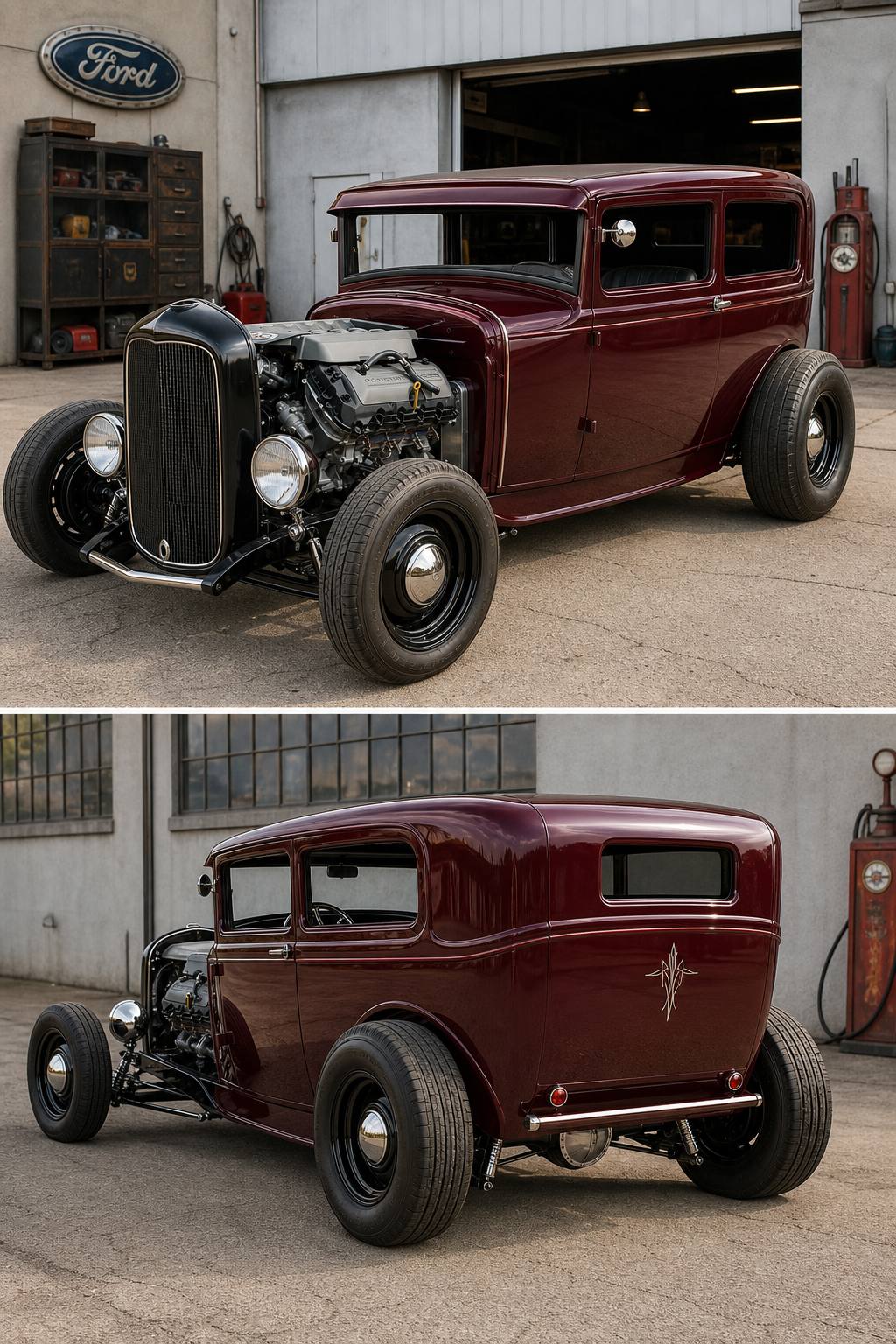hot rod 1930 Ford Model A Tudor project AI restoration vision