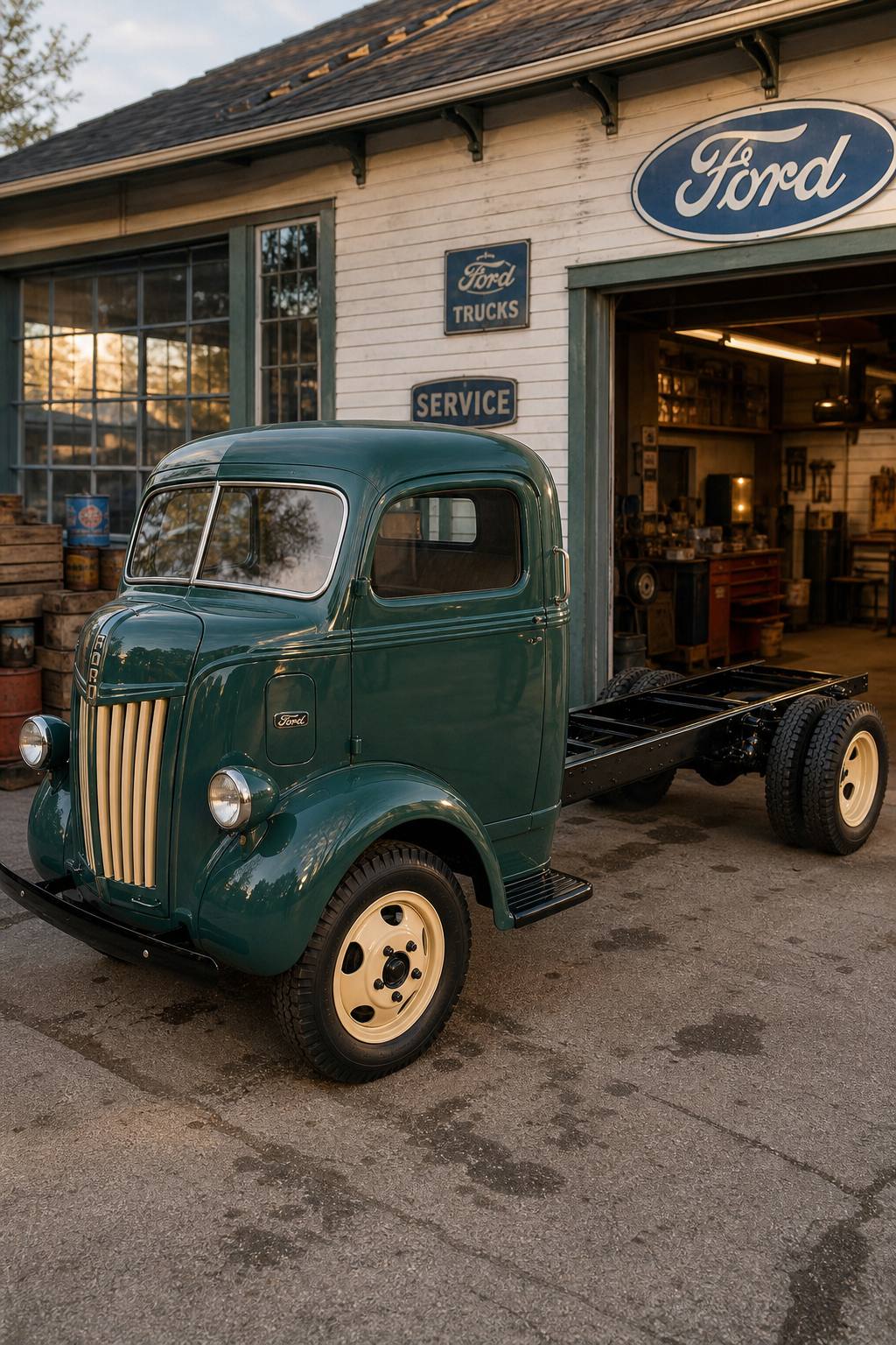 Beautiful 1946 FORD COE Project AI restoration vision