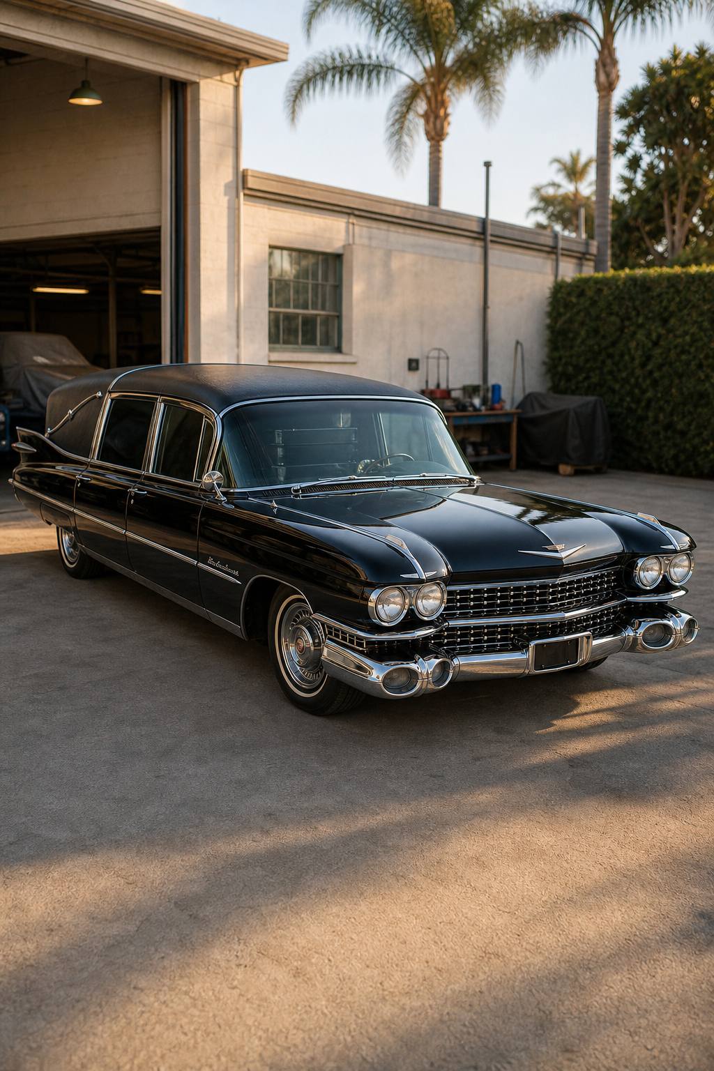 rare 1959 Cadillac Superior Hearse project AI restoration vision