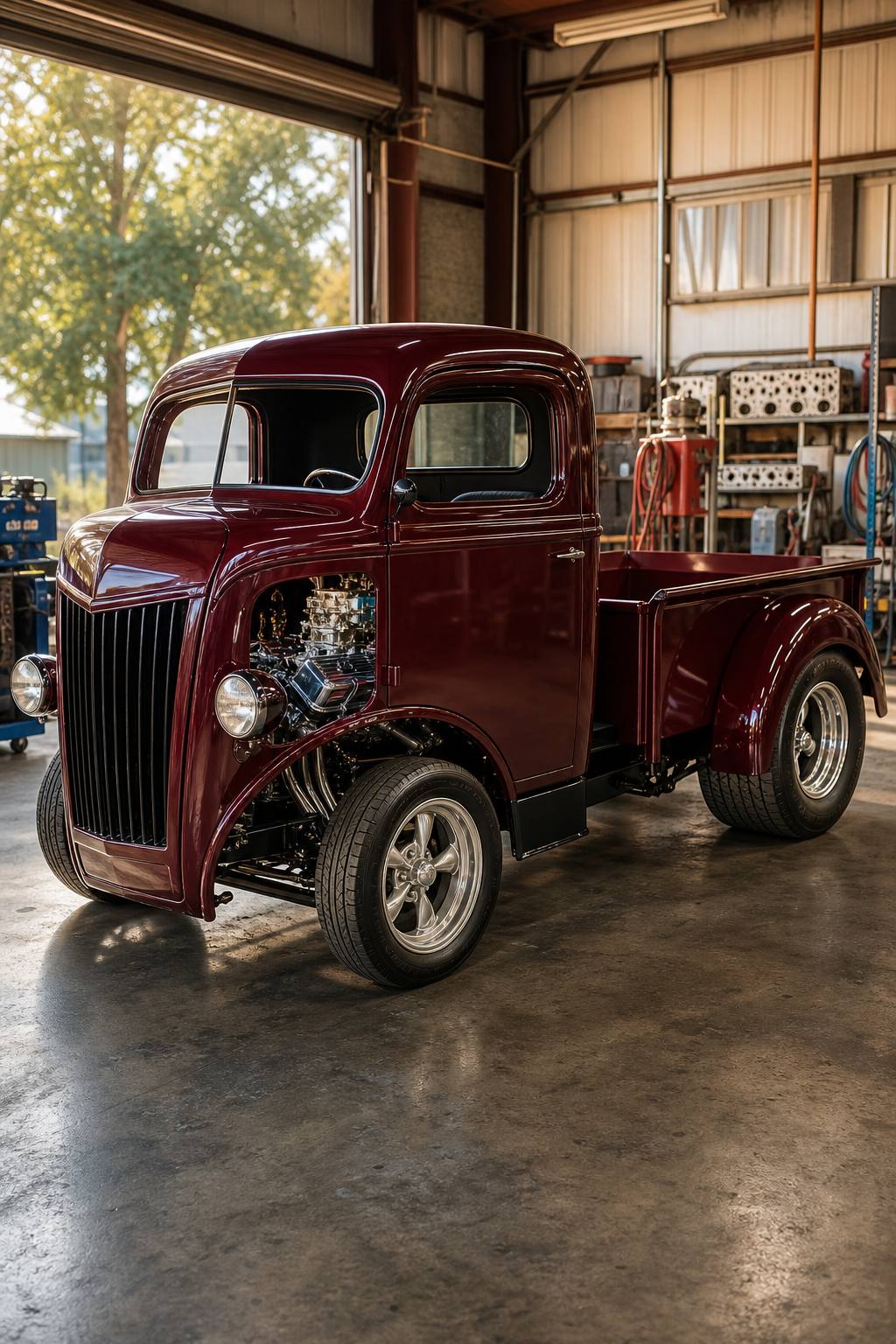 amazing 1946 Ford Cabover Pickup custom project AI restoration vision