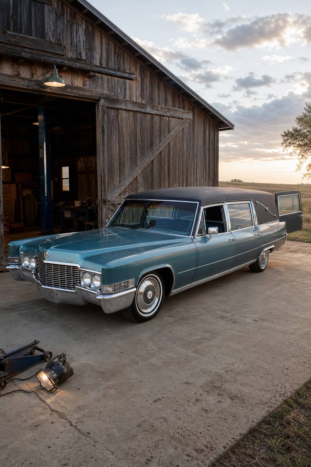 complete 1969 Cadillac Hearse project AI restoration vision