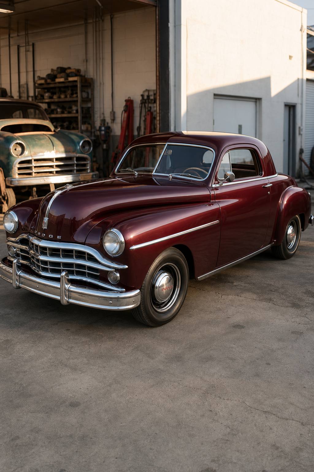business coupe 1949 Dodge Wayfarer project AI restoration vision