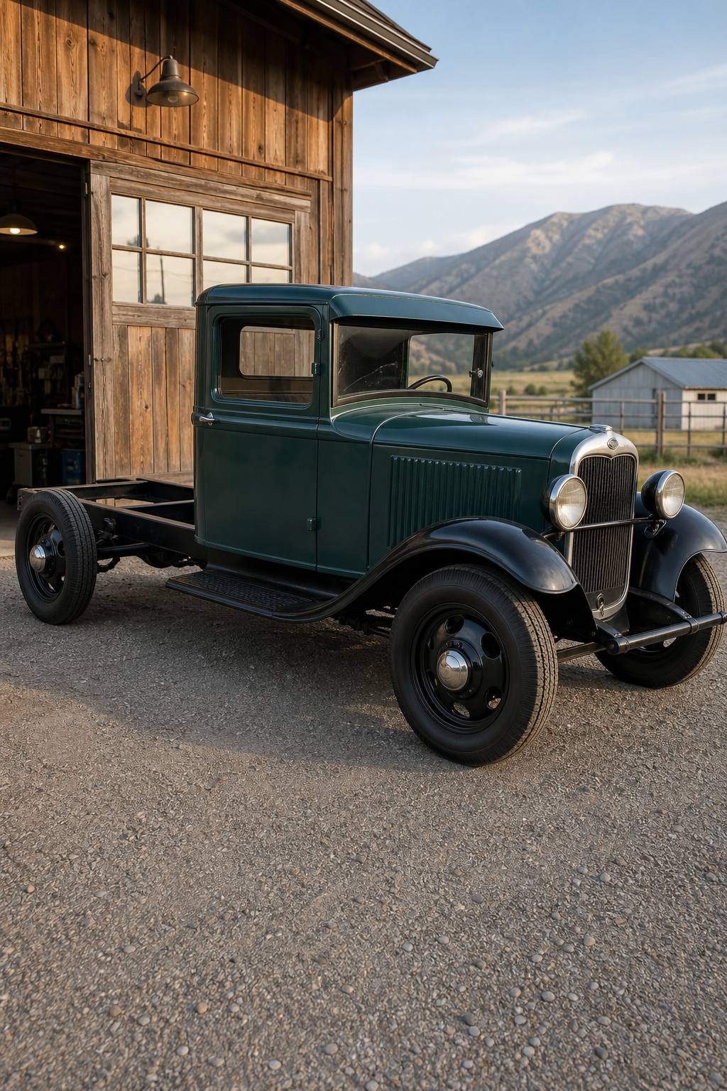 solid 1932 Ford BB truck project AI restoration vision