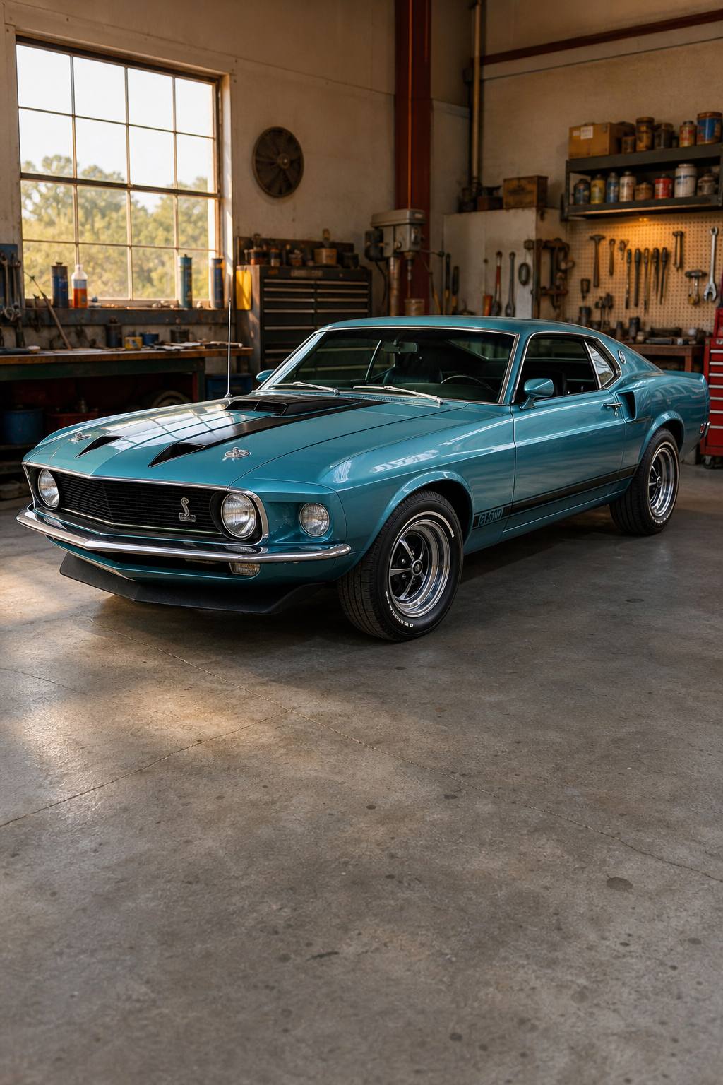 solid 1970 Ford Mustang Shelby GT500 project AI restoration vision