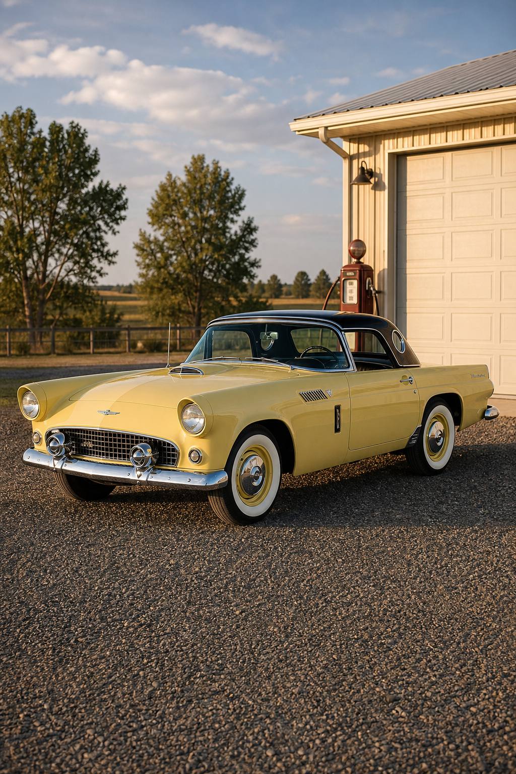 partly restored 1956 Ford Thunderbird Project AI restoration vision