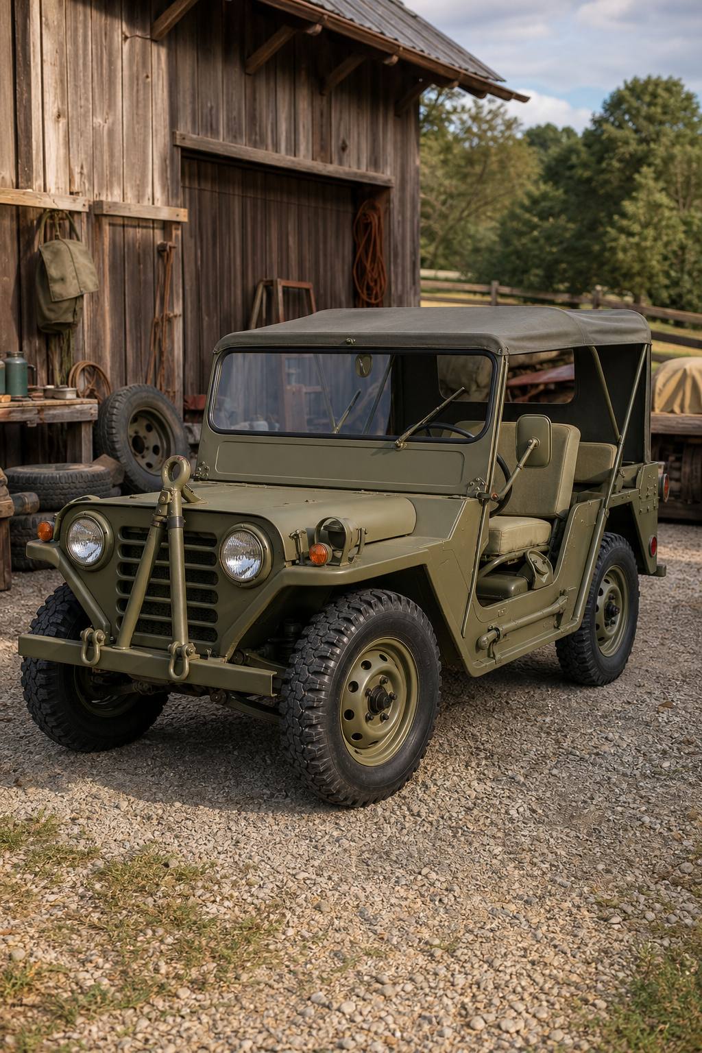 barn find 1964 Jeep M151A1 MUTT military project AI restoration vision