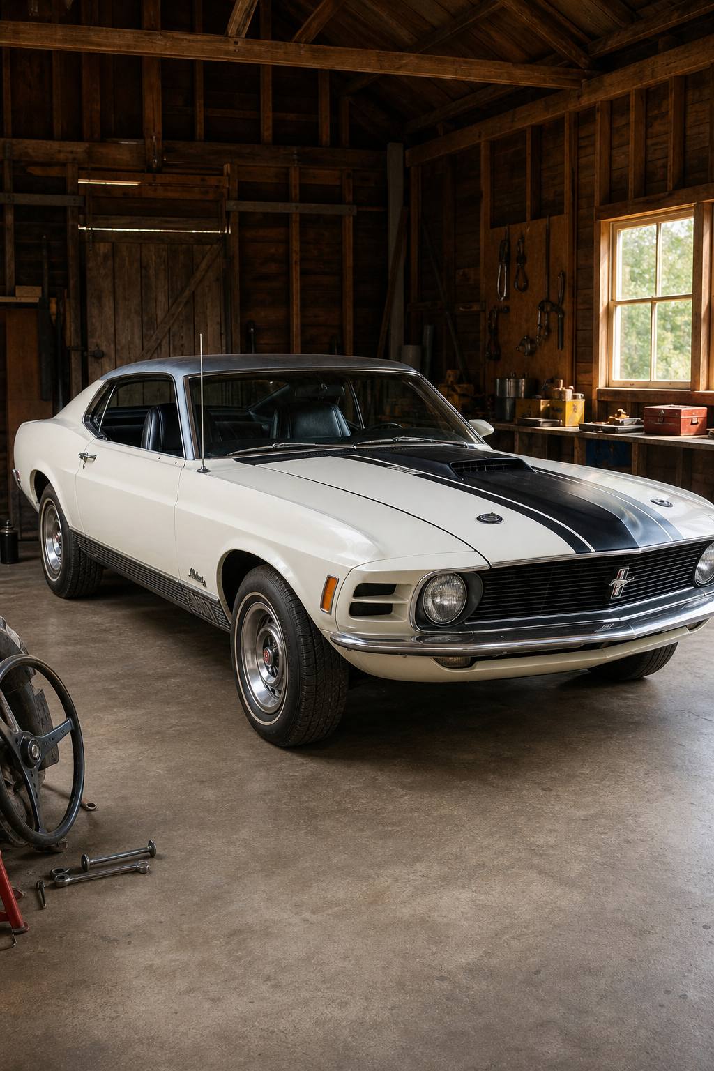 dry storage find 1970 Ford Mustang project AI restoration vision