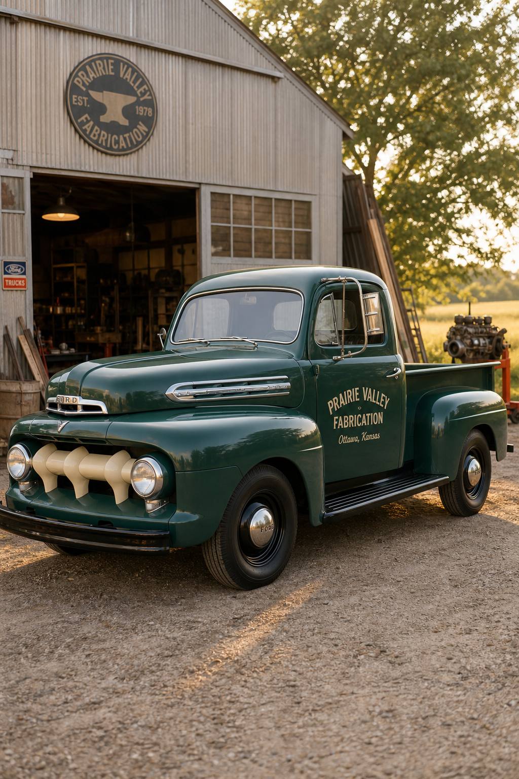 solid 1951 Ford F1 half ton Pickup truck project AI restoration vision