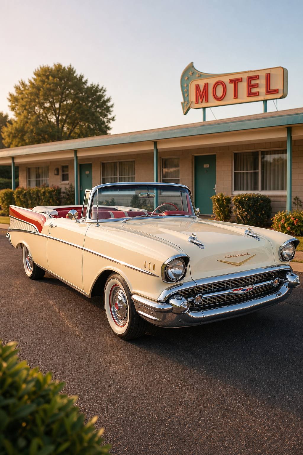 fiberglass body 1957 Chevrolet Bel Air Convertible project AI restoration vision
