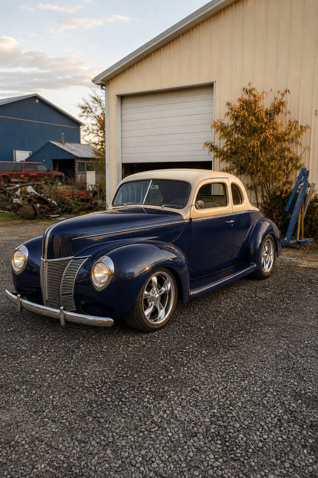 1940 Ford Coupe Project ALL STEEL AI restoration vision