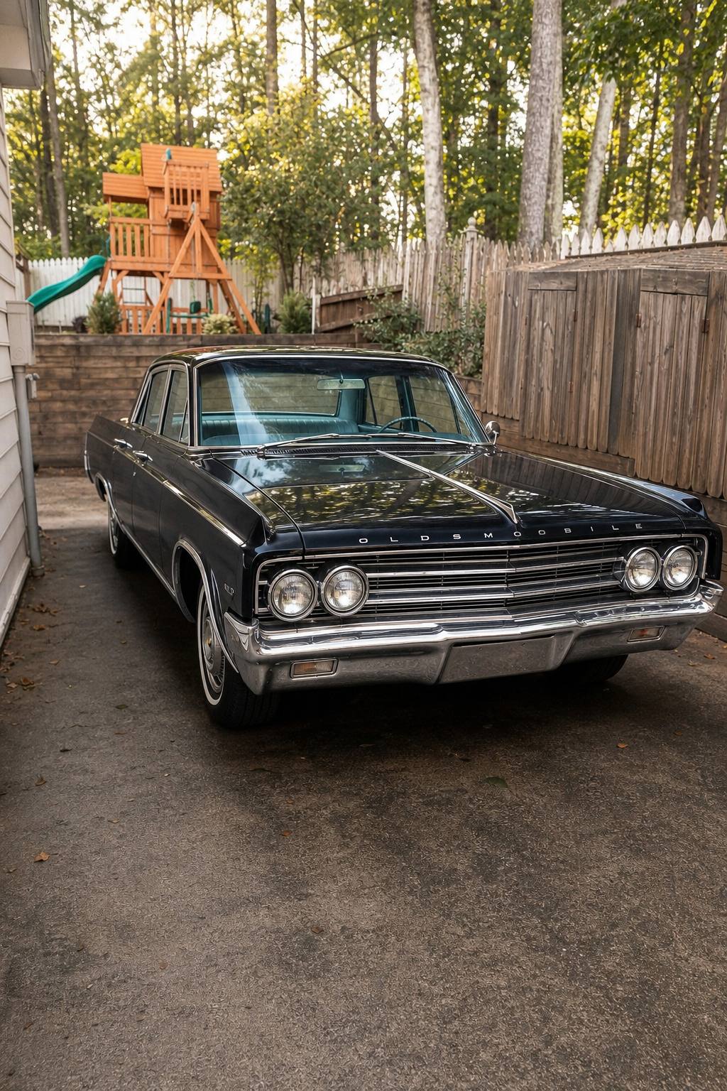 new paint 1963 Oldsmobile 98 project AI restoration vision