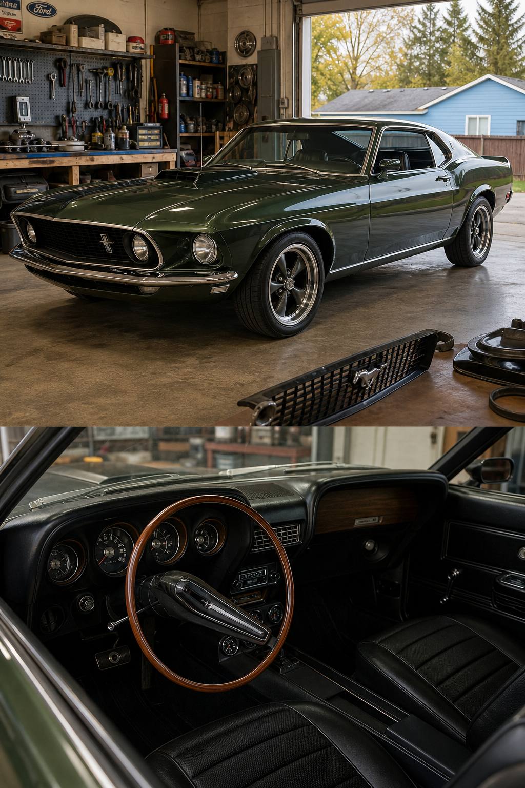 very solid 1969 Ford Mustang project AI restoration vision