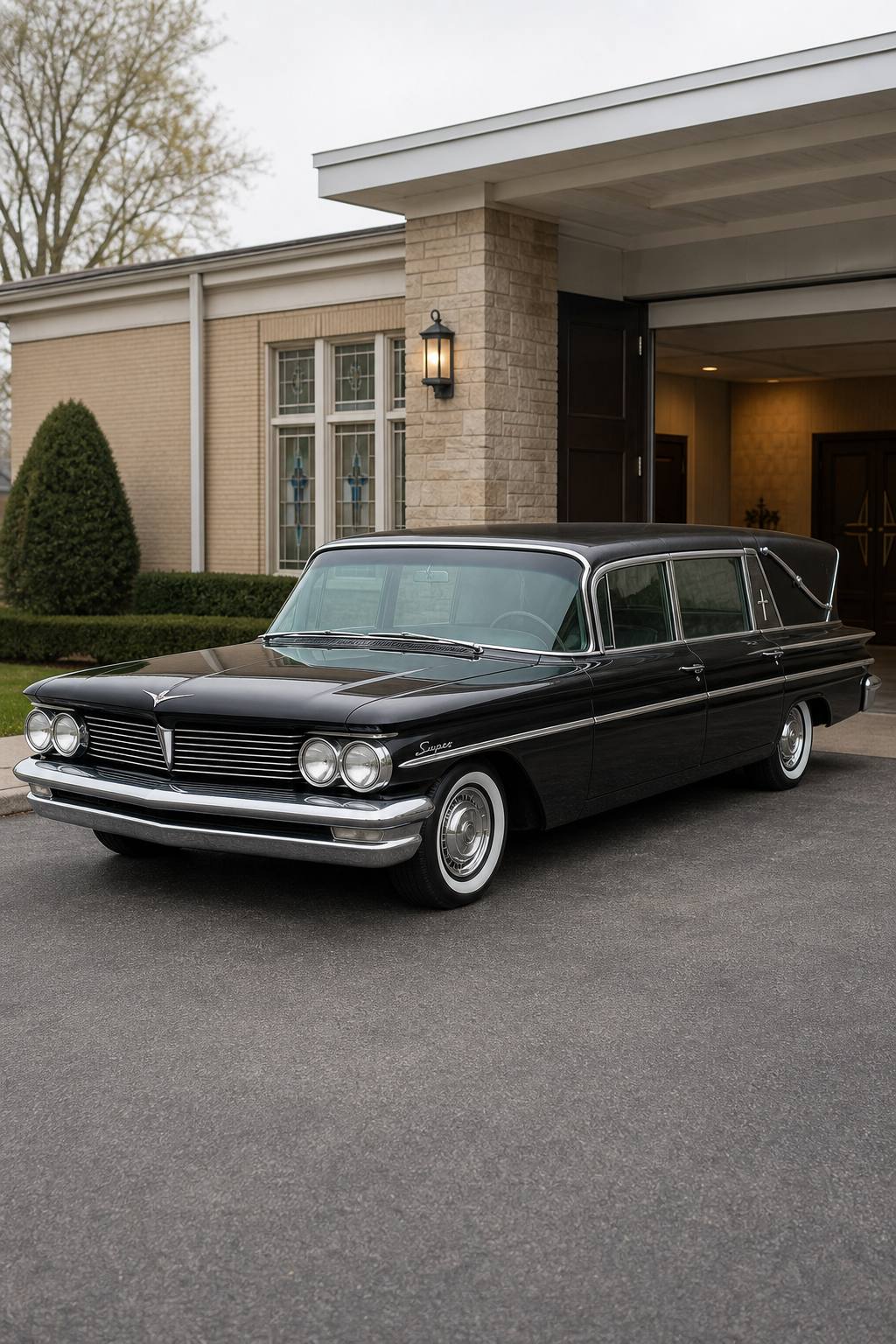 rare 1960 Pontiac Bonneville Hearse project AI restoration vision