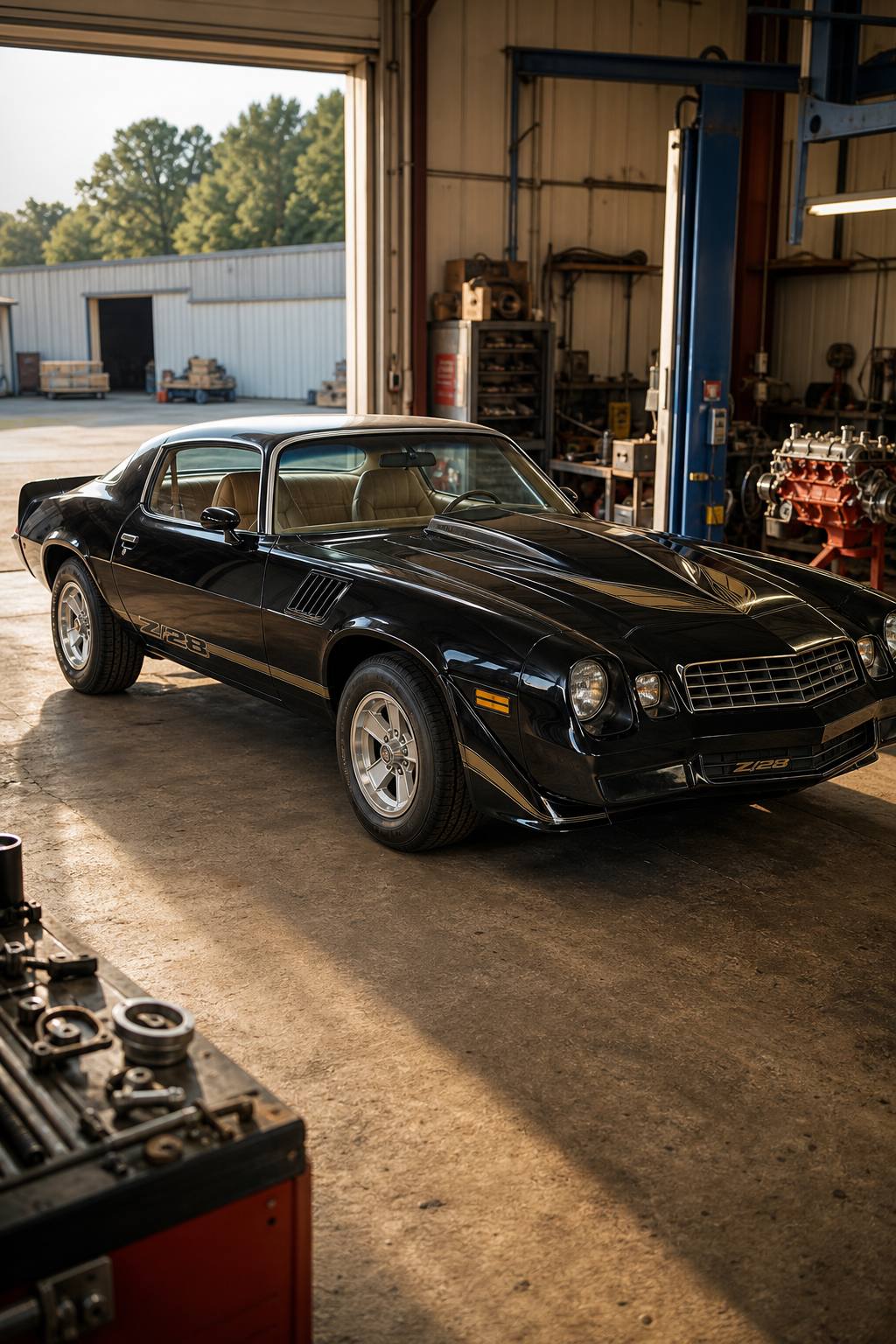 Super Solid Roller 1979 Chevrolet Camaro Z/28 project AI restoration vision